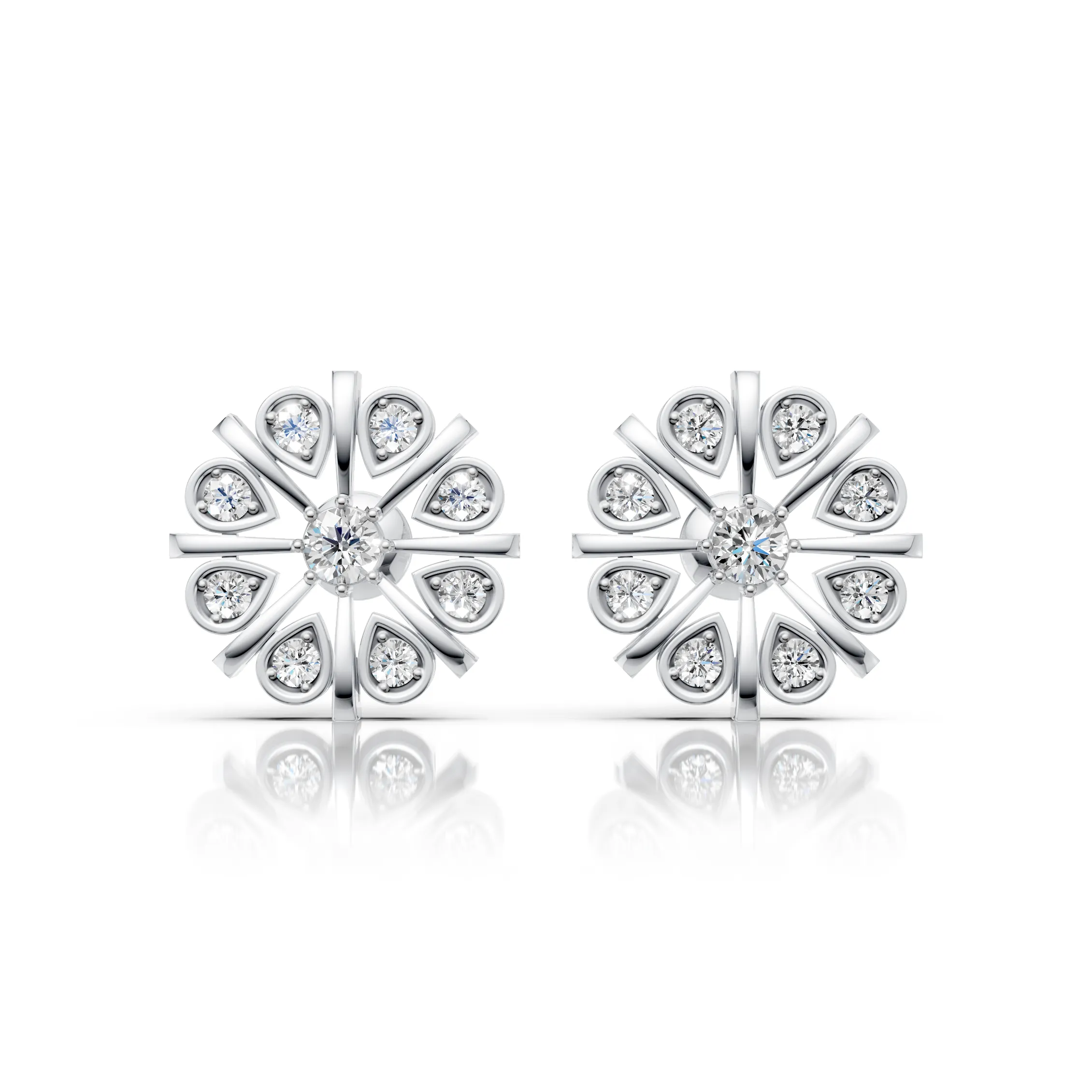 Diamond Teardrop Floral Design